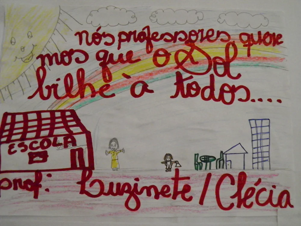 "Nós professores queremos que o sol brilhe a todos."